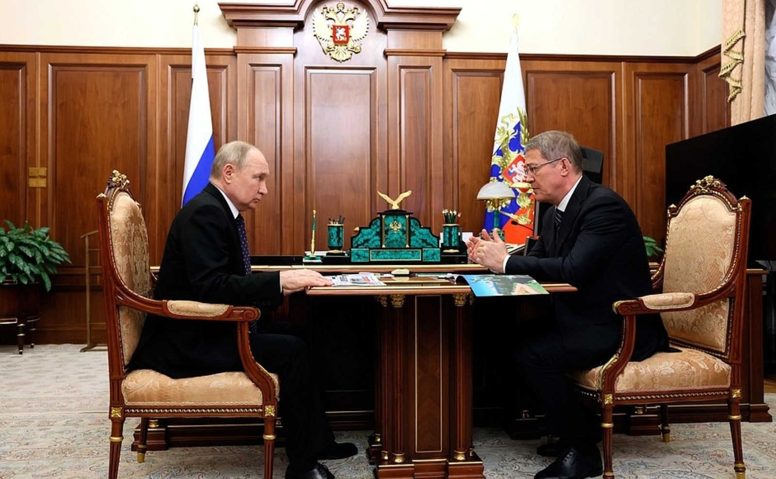 Радий Хабиров рассказал Владимиру Путину о мерах поддержки СВО