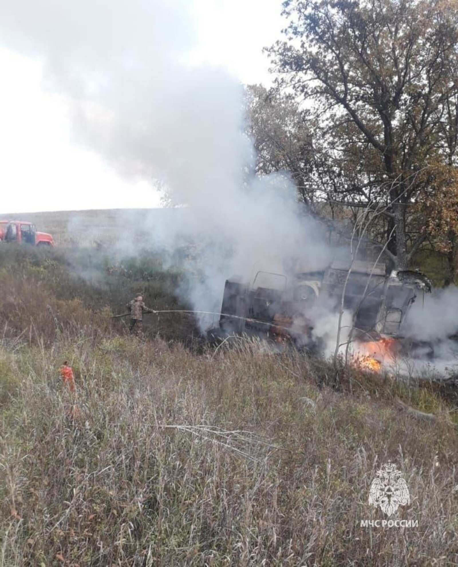 В Зианчуринском районе загорелся комбайн, водитель погиб